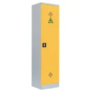 L&uuml;llmann&reg; Gefahrstoffschrank - 4 Wannenb&ouml;den - grau/gelb