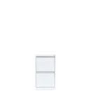 L&uuml;llmann&reg; H&auml;ngeregisterschrank - 2 einbahnige Schubladen - wei&szlig;