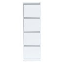 L&uuml;llmann&reg; H&auml;ngeregisterschrank - 4 einbahnige Schubladen - wei&szlig;