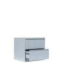 L&uuml;llmann&reg; H&auml;ngeregisterschrank - 2 zweibahnige Schubladen - grau