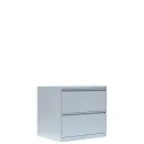 L&uuml;llmann&reg; H&auml;ngeregisterschrank - 2 zweibahnige Schubladen - grau