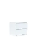 L&uuml;llmann&reg; H&auml;ngeregisterschrank - 2 zweibahnige Schubladen - wei&szlig;