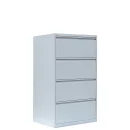 L&uuml;llmann&reg; H&auml;ngeregisterschrank - 4 zweibahnige Schubladen - grau