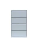L&uuml;llmann&reg; H&auml;ngeregisterschrank - 4 zweibahnige Schubladen - grau