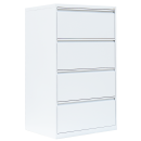 L&uuml;llmann&reg; H&auml;ngeregisterschrank - 4 zweibahnige Schubladen - wei&szlig;