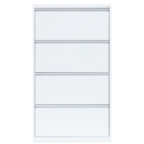 L&uuml;llmann&reg; H&auml;ngeregisterschrank - 4 zweibahnige Schubladen - wei&szlig;
