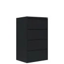 L&uuml;llmann&reg; H&auml;ngeregisterschrank - 4 zweibahnige Schubladen - schwarz