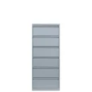 L&uuml;llmann&reg; Karteischrank - 6 zweibahnige Schubladen - grau