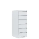 L&uuml;llmann&reg; Karteischrank - 6 zweibahnige Schubladen - wei&szlig;