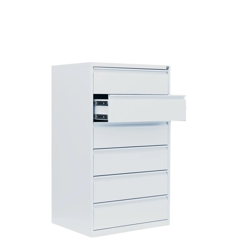 Stahl-Karteischrank/Karteikartenschrank dreibahnig weiß, € 724,90