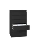 L&uuml;llmann&reg; Karteischrank - 6 dreibahnige Schubladen - schwarz