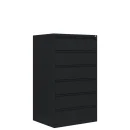 L&uuml;llmann&reg; Karteischrank - 6 dreibahnige Schubladen - schwarz