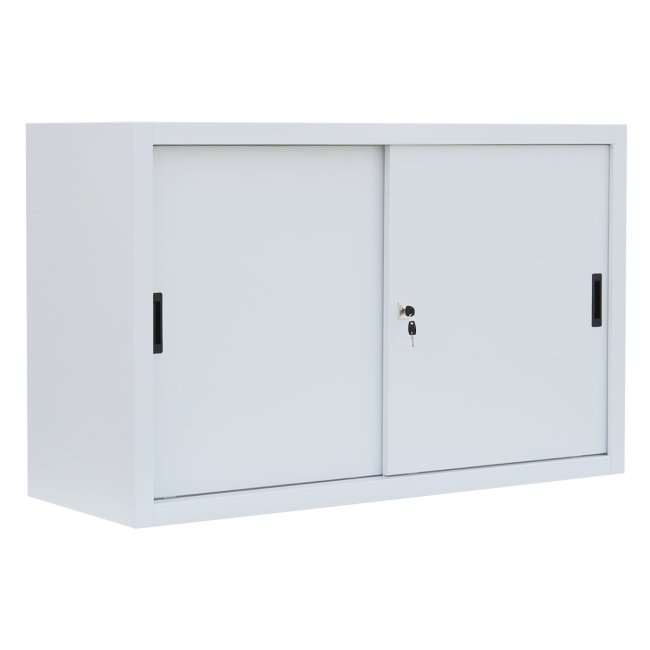 Lüllmann® Aktenschrank Schiebetür - 2 Ordnerhöhen - Breite 1200 mm - grau