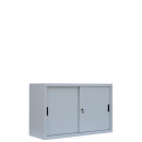 L&uuml;llmann&reg; Aktenschrank Schiebet&uuml;r - 2 Ordnerh&ouml;hen - Breite 1200 mm - grau