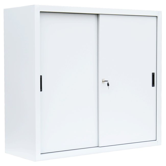 Lüllmann® Aktenschrank Schiebetür - 3 Ordnerhöhen - Breite 1200 mm - weiß