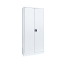 L&uuml;llmann&reg; Mehrzweckschrank mit Fl&uuml;gelt&uuml;ren - Garderobe - Fachb&ouml;den - wei&szlig;