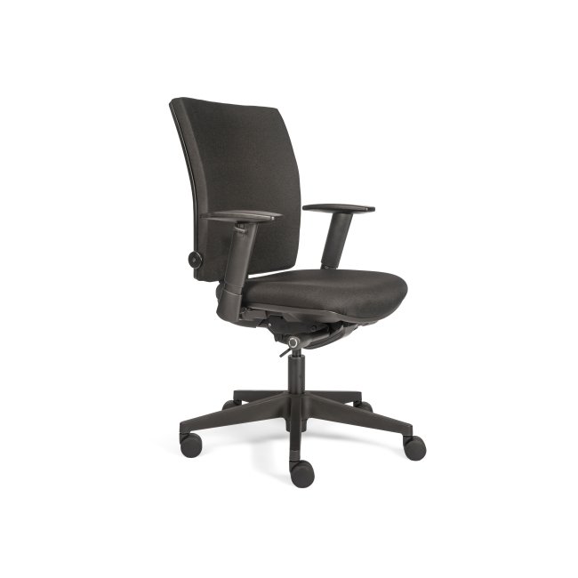 Büro Drehstuhl mit Lordosenstütze 980-1125x485x440 mm Schwarz 210360