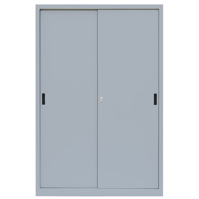 Lüllmann® Aktenschrank Schiebetür - 5 Ordnerhöhen - grau