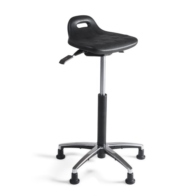 Ergonomische Stehhilfe Stehsitz 640-900 mm PU-Sitz Alu Fußkreuz 219028