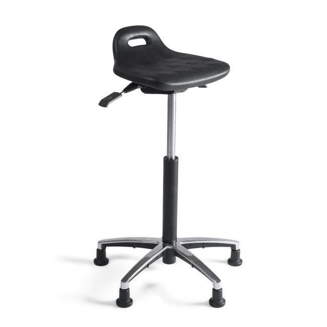 Ergonomische Stehhilfe Stehsitz, 640-900 mm, PU-Sitz, Alu Fu&szlig;kreuz 219028