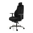 Schwerlast B&uuml;ro-Drehstuhl 24/7 mit Lordosenst&uuml;tze bis 200kg 1390-1490 x 685 x 490 mm Schwarz 210490