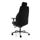 Schwerlast B&uuml;ro-Drehstuhl 24/7 mit Lordosenst&uuml;tze bis 200kg 1390-1490 x 685 x 490 mm Schwarz 210490