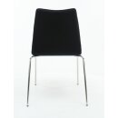 Konferenzstuhl Besucherstuhl - gepolstert - stapelbar - 470/870 x 540 x 510 mm - chrom/schwarz 221001