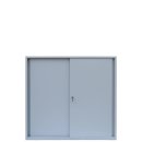 Schiebet&uuml;renschrank Schwebet&uuml;renschrank Metall abschlie&szlig;bar 109x120x45cm grau X-550145