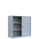 Schiebetürenschrank Schwebetürenschrank Metall abschließbar 109x120x45cm grau X-550145