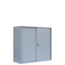 Schiebetürenschrank Schwebetürenschrank Metall abschließbar 109x120x45cm grau X-550145