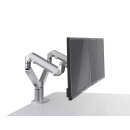 Aluminium Monitor Schwenkarm Halter Tisch Halterung Bildschirm Ständer VESA Norm (400317: Doppel Halterung Gasfeder)