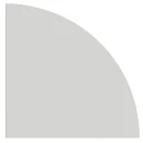 Verkettungsplatte Viertelkreis, 800 x 800 mm, lichtgrau