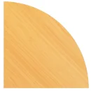 Verkettungsplatte Viertelkreis, 800 x 800 mm, buche