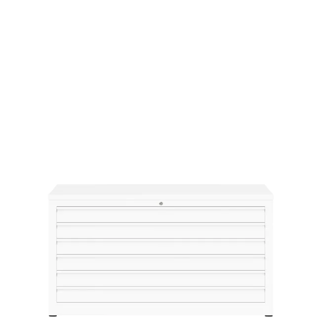 Zeichnungsschrank DIN A1 - 6 Schubladen - weiß