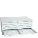 Zeichnungsschrank DIN A0 - 6 Schubladen - wei&szlig;