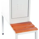 Sitzbankuntergestell - Sitzauflagen buche - 400 x 315 x 800 mm - lichtgrau