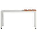 Sitzbankuntergestell - Sitzauflagen buche - 400 x 315 x 800 mm - lichtgrau