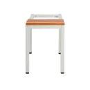 Sitzbankuntergestell - Sitzauflagen buche - 400 x 315 x 800 mm - lichtgrau