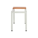 Sitzbankuntergestell - Sitzauflagen buche - 400 x 315 x 800 mm - lichtgrau