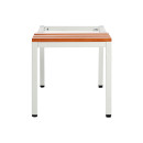 Sitzbankuntergestell - Sitzauflagen buche - 400 x 415 x 800 mm - lichtgrau