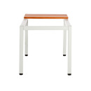 Sitzbankuntergestell - Sitzauflagen buche - 400 x 415 x 800 mm - lichtgrau