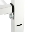 Sitzbankuntergestell mit Schuhrost - Sitzauflagen buche - 400 x 315 x 800 mm - lichtgrau