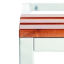 Sitzbankuntergestell mit Schuhrost - Sitzauflagen buche - 400 x 315 x 800 mm - lichtgrau