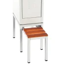 Untergestell mit Sitzbankauszug - Sitzauflagen buche - 400 x 315 x 800 mm - lichtgrau