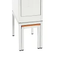 Untergestell mit Sitzbankauszug - Sitzauflagen buche - 400 x 315 x 800 mm - lichtgrau