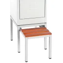 Untergestell mit Sitzbankauszug - Sitzauflagen buche - 400 x 415 x 800 mm - lichtgrau