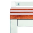 Untergestell mit Sitzbankauszug - Sitzauflagen buche - 400 x 415 x 800 mm - lichtgrau