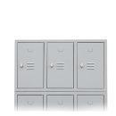 Metall Aufsatzschrank mit 3 Fächern 500 x 885 x 500 mm grau