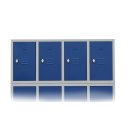 Aufsatzschrank, 500 x 1170 x 500 mm, lichtgrau/enzianblau