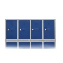 Metall Aufsatzschrank mit 4 Fächern 500 x 1170 x 500 mm grau/blau